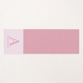 Matig monogram Naam Minimale Roze Yogamat (Voorkant (horizontaal))