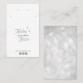 Matig oorspen en Ketting juwelen beeldscherm wit Visitekaartje (Voorkant / Achterkant)