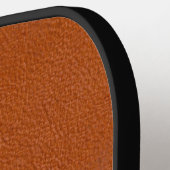 Matig Oranje monogram kunstleder Pickleball Paddle (Links Detail)