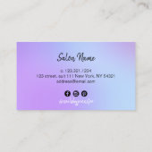 Matig paarse grijsachtige nagels visitekaartje (Achterkant)