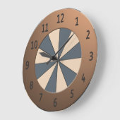 Matig peach Rays Shiny Metallic Cijfers Cirkel Grote Klok (Hoek)