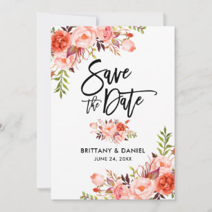 Matig penseelkoraal save the date