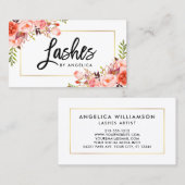 Matig penseelkoraal voor penseel visitekaartje (Voorkant / Achterkant)