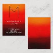 Matig rood-geel-bruin visitekaartje (Voorkant / Achterkant)