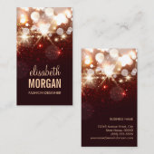 Matig Rood Glitter Sparkle Bold Visitekaartje (Voorkant / Achterkant)