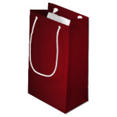 Matig Rood-Zwart Glanzend Vignette Klein Cadeauzakje (Achterkant Gekanteld)