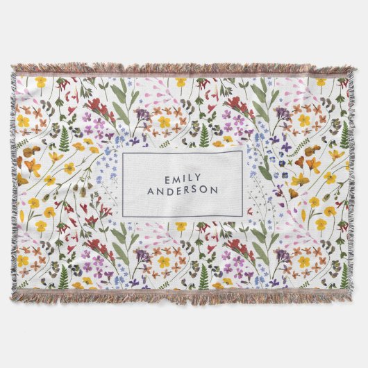 Matig roomkleurig initiaal blauw deken (Voorkant)