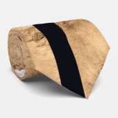 Matig roos goud- en zwarte zebra patroon stropdas (Opgerold)