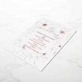 Matig roos goudbruin folie uitnodiging (Gedraaid)