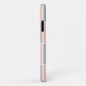 Matig roze, grijs vierkant kleurenblok monogrammen Case-Mate iPhone case (Achterkant/rechts)