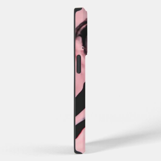 Matig roze zwart gekleurd marmerpatroon Case-Mate iPhone case (Achterkant / Rechts)