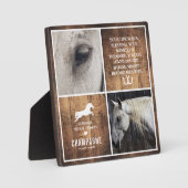 Matig Rustic Horse Memorial Foto Collage Fotoplaat (Voorkant)