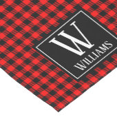 Matig Rustic Red Buffalo Betaald Monogram Korte Tafelloper (Hoek)