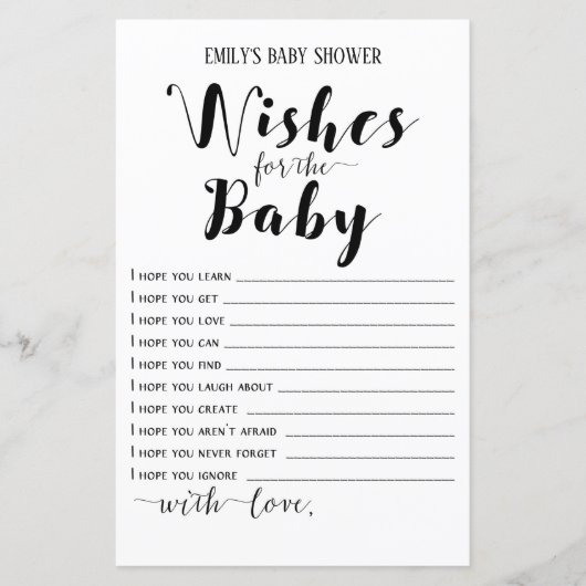 Matig Rustisch Baby shower Game PRINED (Voorkant)