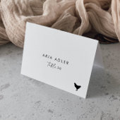 Matig Script Chicken Menu Option Place Cards Kaart