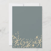 Matig script goudfolie confetti gray bruiloft kaart (Achterkant)