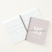 Matig script name monogram notitieboek (Binnen)