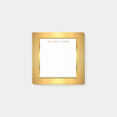 Matig trendy chic gold monogram post-it® notes (Voorkant)