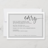 Matig uitgestelde gebeurtenis Sorry herchedule geb Kaart (Voorkant)