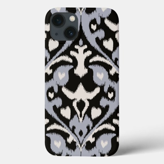 Matig vet grijs, zwart ikat tribaal patroon Case-Mate iPhone case (Achterkant)