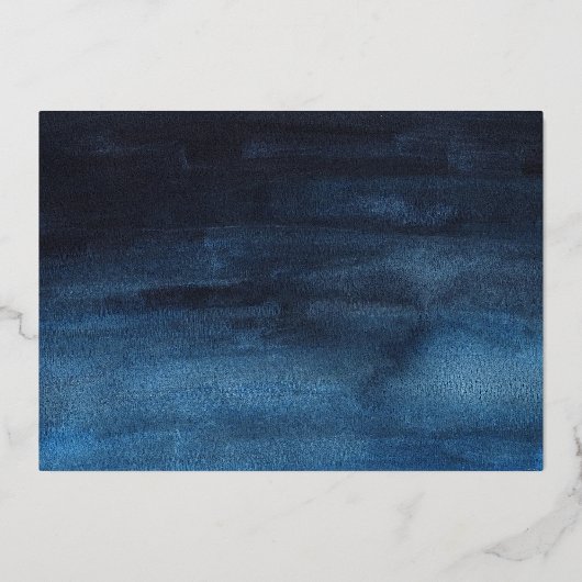 Matig Waterverf marinevonnebruistoud Folie Uitnodiging (Achterkant)