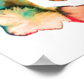 Matig waterverf met de hand getrokken poster (Hoek)