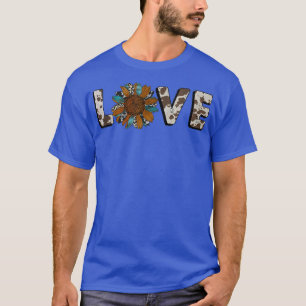 Matig Westerne zonnebloemen Cowboy LOVE G T-shirt