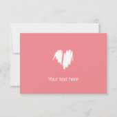 Matig wit graffiti gebeid Afbeelding van het hart Bedankkaart (Voorkant)