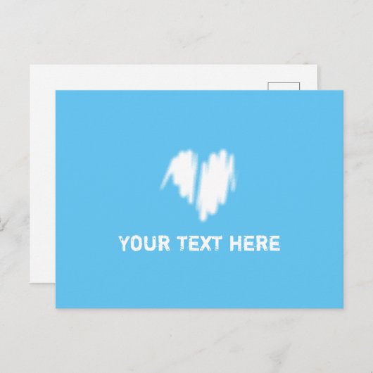 Matig wit graffiti gebeid Afbeelding van het hart Briefkaart (Voorkant / Achterkant)