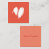 Matig wit graffiti gebeid Afbeelding van het hart Notitiekaartje (Voorkant / Achterkant)