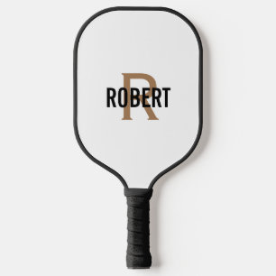 Matig wit monogram: mannen pickleball p. paddle