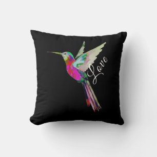 Matig witboek Vrede kleurrijke Hummingbird Kussen