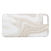 Matig witte marmer glitter Case-Mate iPhone case (Achterkant (Horizontaal))