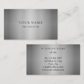 Matig zilver Minimale zijde Wit Visitekaartje (Voorkant / Achterkant)