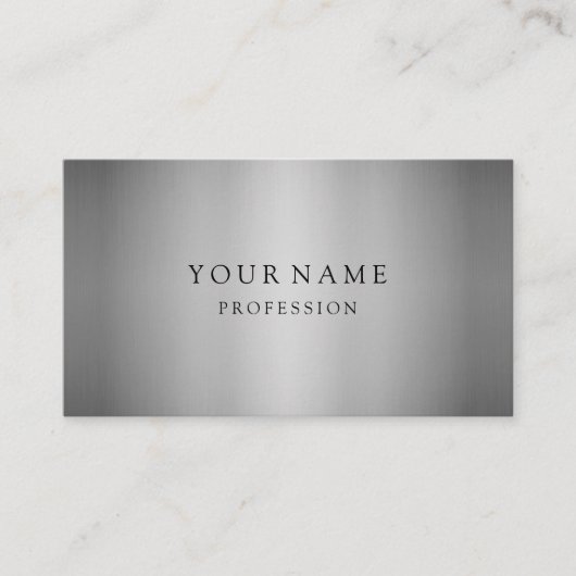 Matig zilver Minimale zijde Wit Visitekaartje (Voorkant)