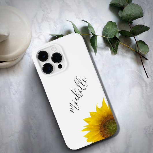 Matig zonnebloem Elegant Botanisch Case-Mate iPhone Case