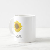 Matig zonnebloempje koffiemok (Voorkant links)