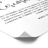 Matig, zwart en wit, niet-aangesloten ceremoniebor poster (Hoek)