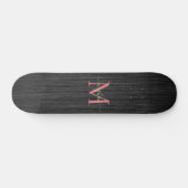 Matig zwart goudmonogram Roos Skateboard (Horizontaal)