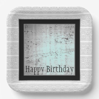 Matig zwart grijs en wit papieren bordje