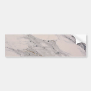 Matig zwart grijs roze marmer bumpersticker