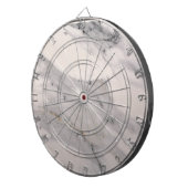 Matig zwart grijs roze marmer dartbord (Voorkant Rechts)