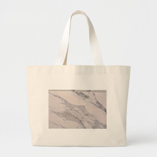 Matig zwart grijs roze marmer grote tote bag (Voorkant)