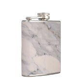 Matig zwart grijs roze marmer heupfles (Rechts)