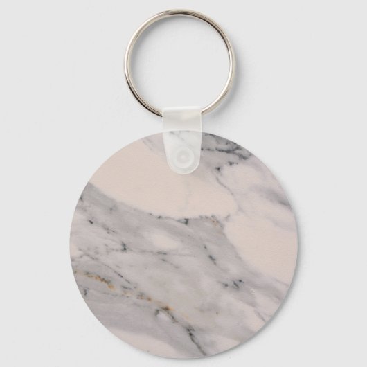 Matig zwart grijs roze marmer sleutelhanger (Voorkant)