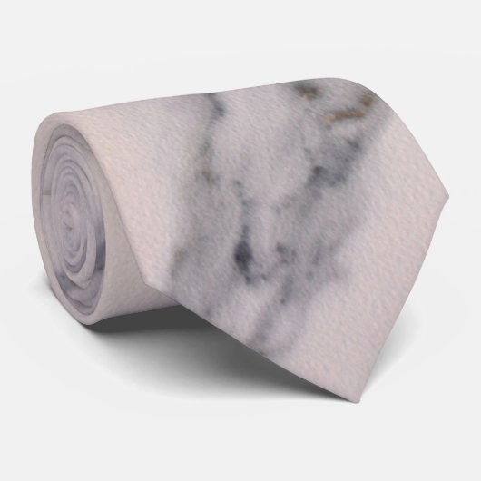 Matig zwart grijs roze marmer stropdas (Opgerold)