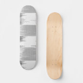 Matig zwart grijs wit ikatpatroon skateboard (Voorkant)