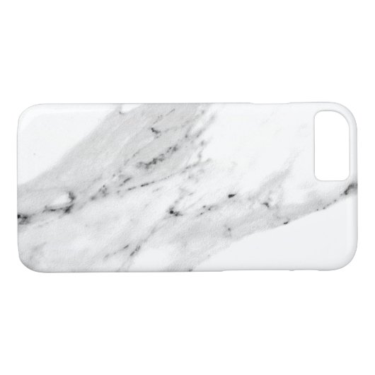 Matig zwart grijs wit marmer patroon Case-Mate iPhone case (Achterkant (Horizontaal))