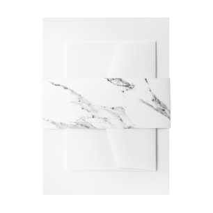 Matig zwart grijs wit marmer patroon uitnodigingen wikkel