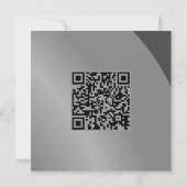 Matig zwart Modern Shaded Qr Kaart (Achterkant)